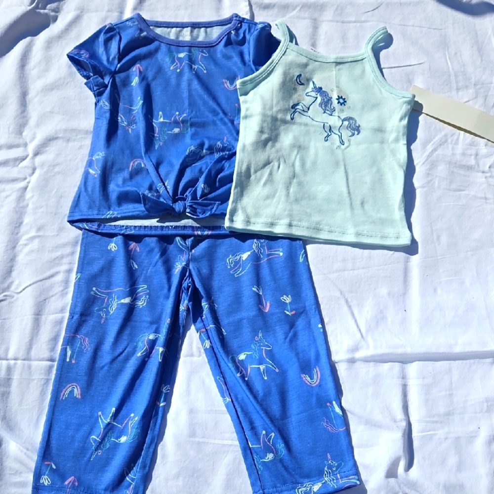 Kids Blue and Mint Pajama Set